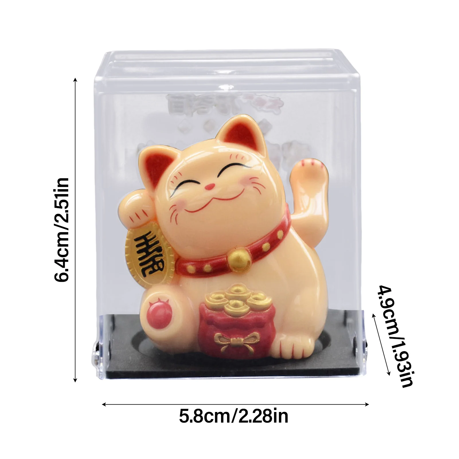 2025 جديد تعمل بالطاقة الشمسية الحظ القط يلوحون القط لطيف يلوحون القط حسن الحظ الشمسية القط الثروة ترحيب القطط عرض المنزل سيارة الديكور #6