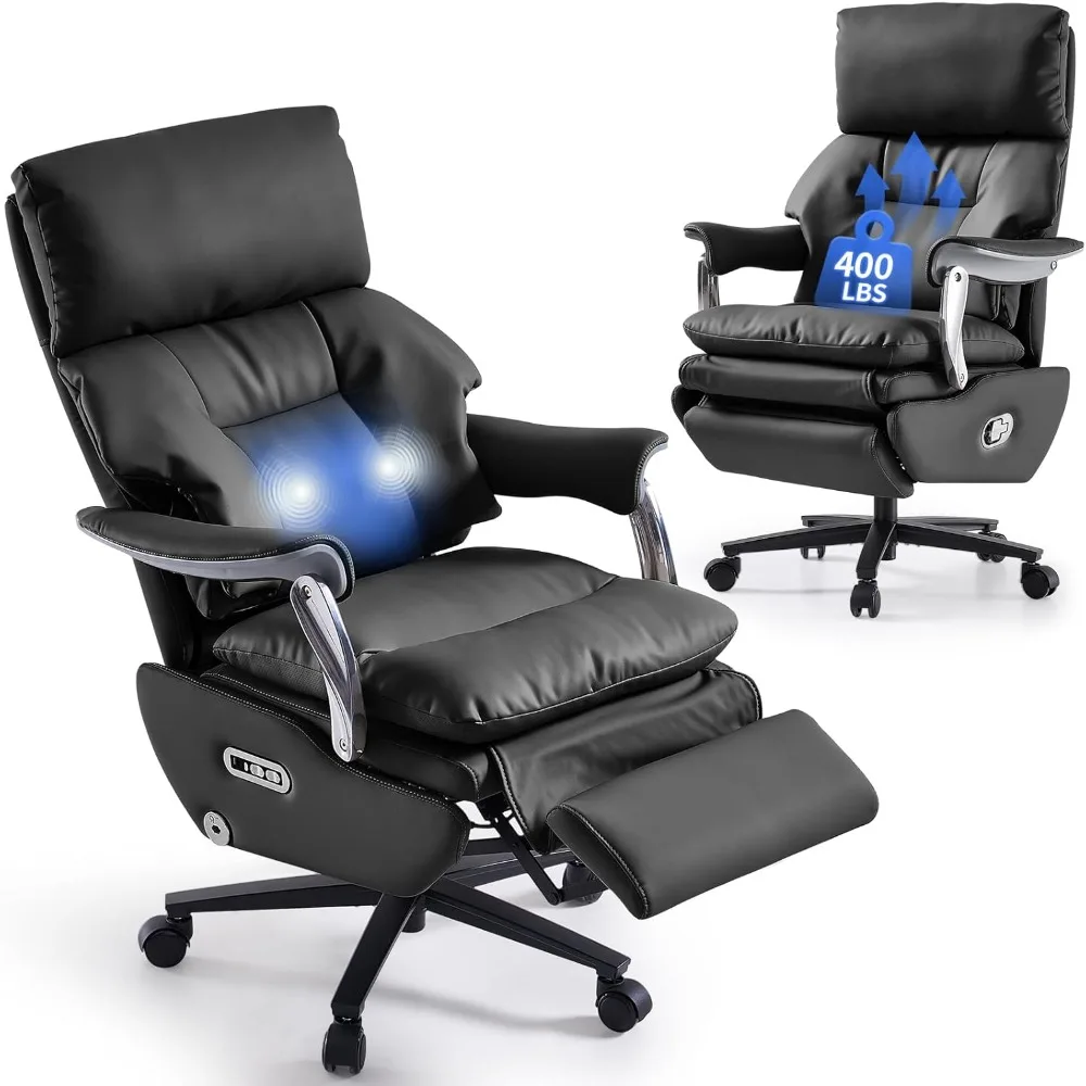 

"Electric Reclining Ergonomic Office Chair with Footrest and Massage for Big and Tall Users"