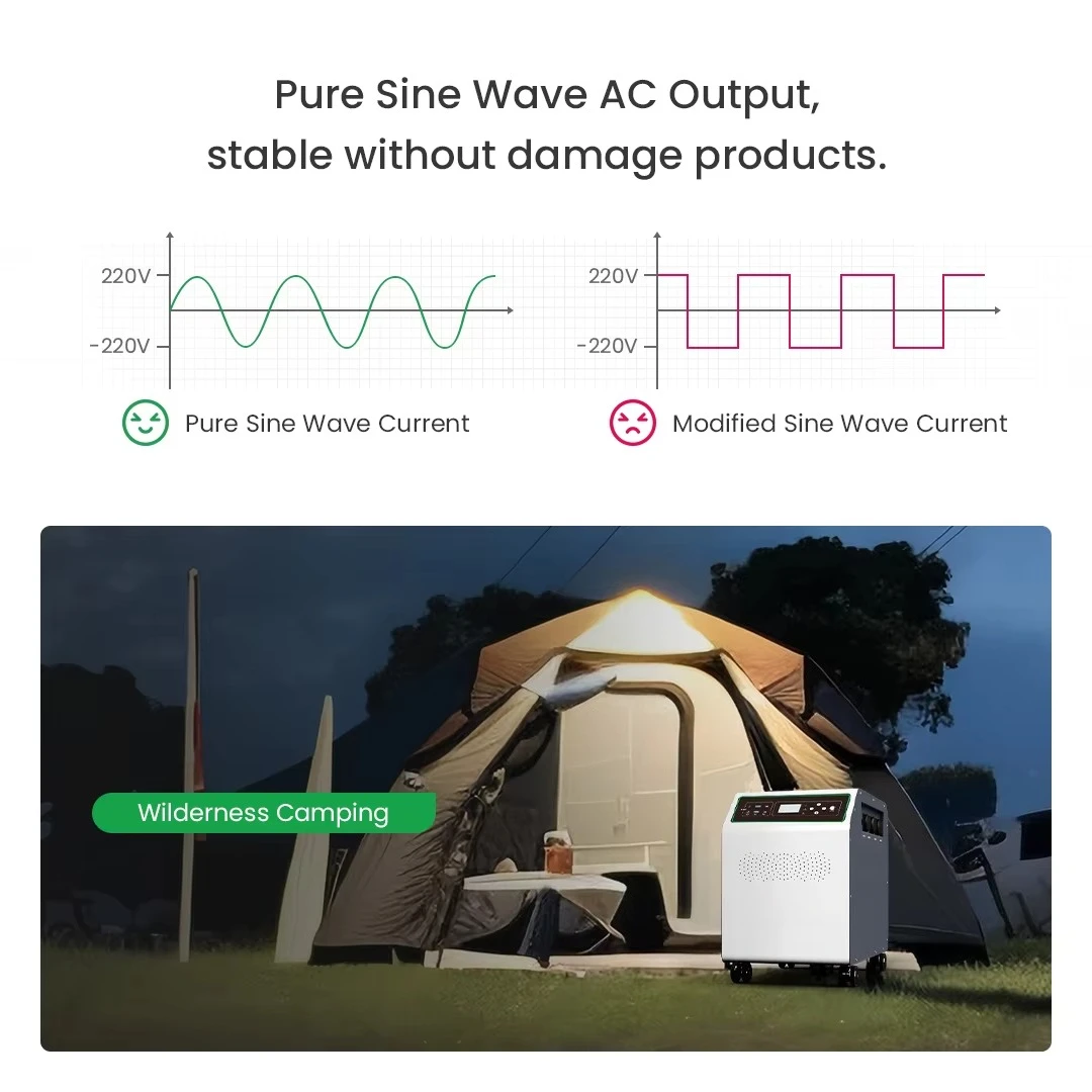 AC DC Output 3kW All in One Mobile LiFePO4 Solar Generator Battery Bank Portable Power Station for Home Use Outdoor