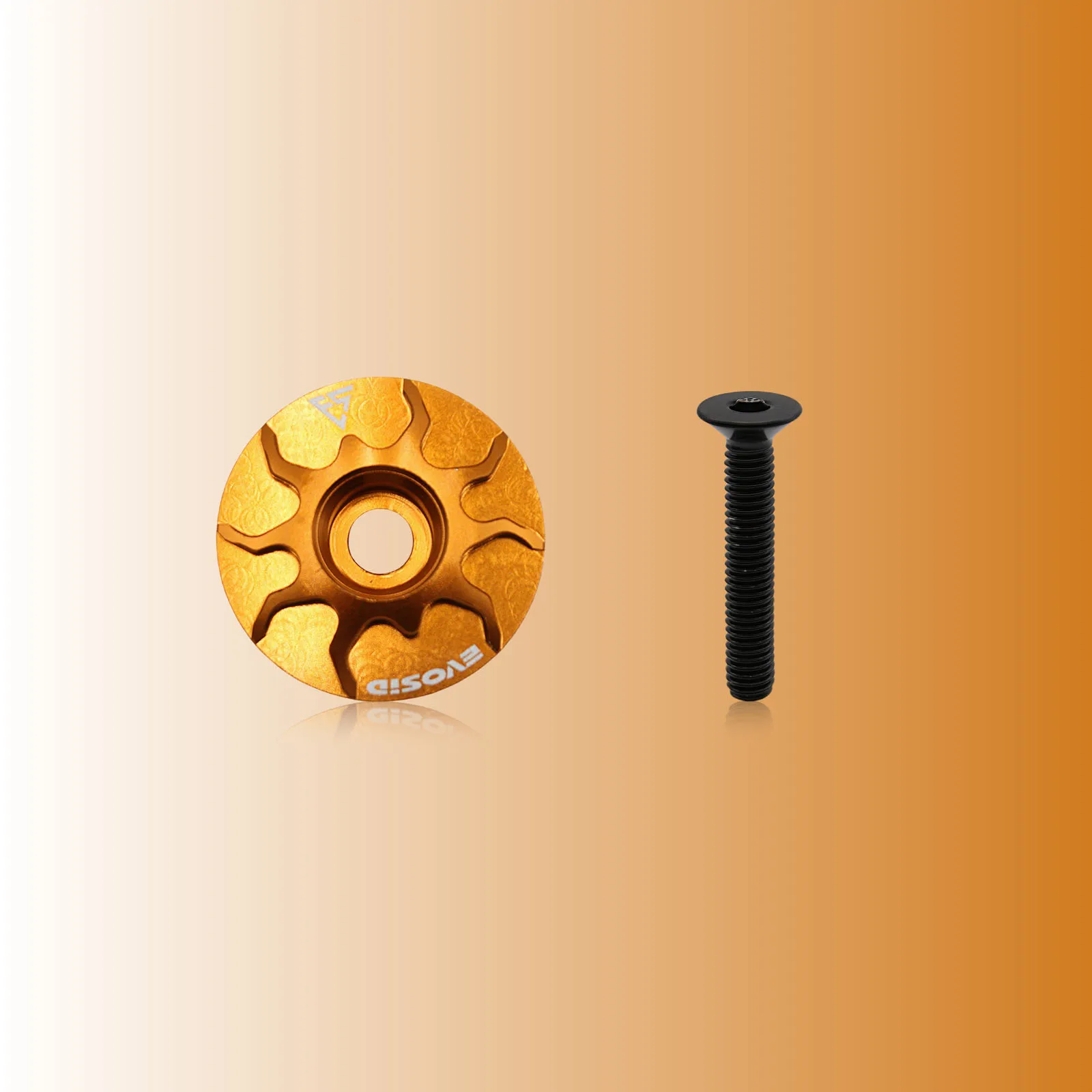 EVOSID Fahrrad-Headset-Kappe, MTB, Rennrad, Vorbau, Headset, obere Kappenabdeckung, CNC mit Schraube für 28,6 mm Gabel, Steuerrohr, Fahrradzubehör