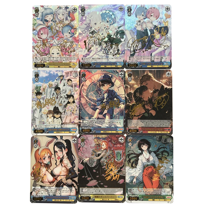 

9pcs/set Anime Anime female lead Series Rem Ram DIY self-made Color Flash Card Anime Game Collection Card Gift Toy