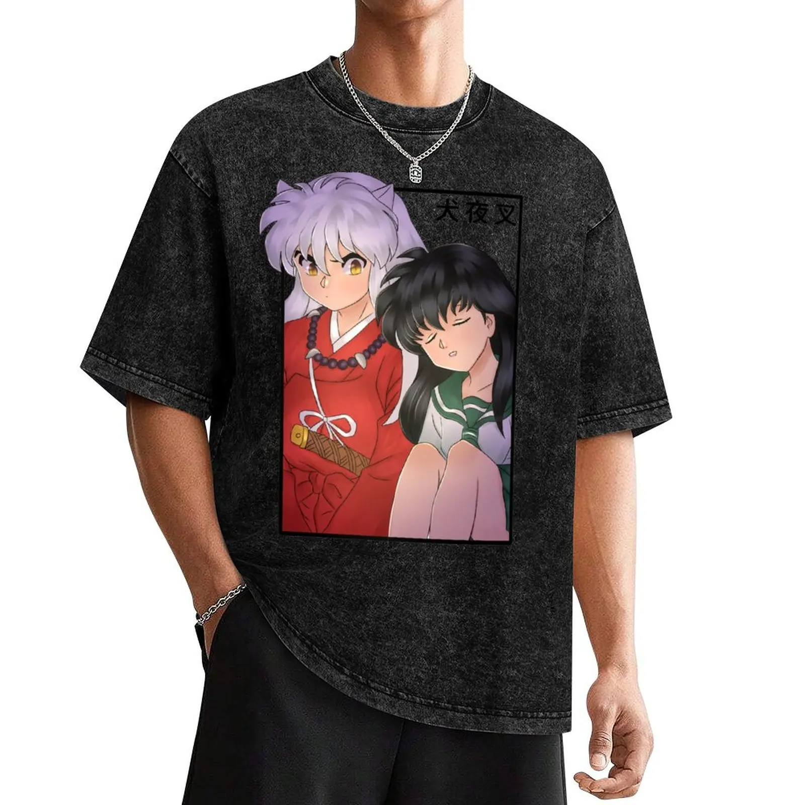 Kagome and Inuyasha T-Shirt Aesthetic clothing luxury t-shirt customs design your own street wear t shirts for men pack