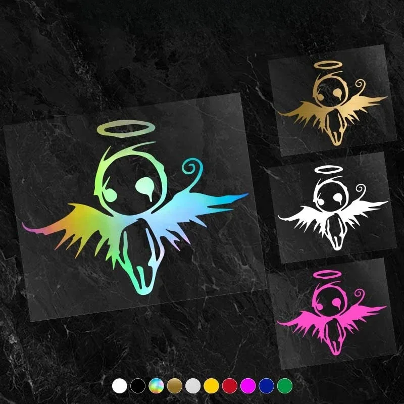 

1 шт. уникальная голографическая наклейка с ангелом-отличительная виниловая наклейка в стиле фэнтези для гаджетов, добавляет волшебную атмосферу до ваших вещей