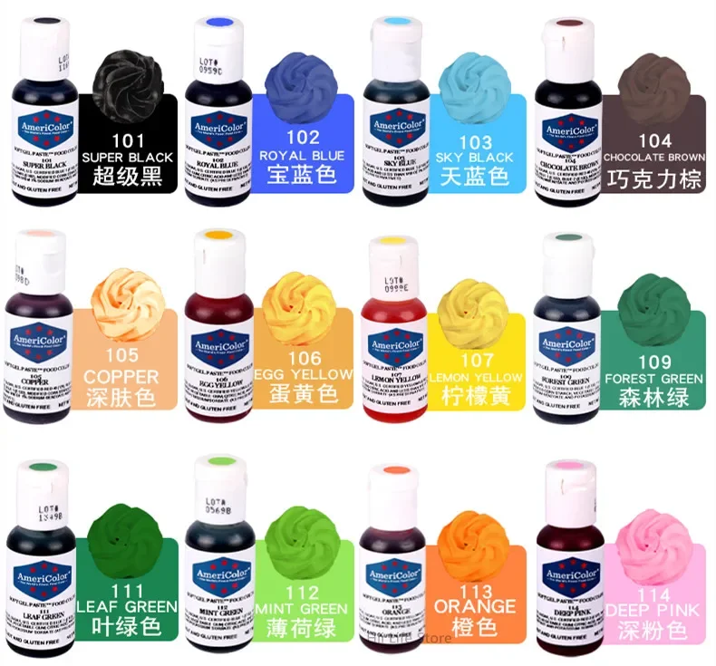 Imagem -03 - American Natural Food Coloring Grupo Baking Tint Cozinha Baking Supplies American Sobremesa Beverage Cream Bakeable Tint 12 Cores