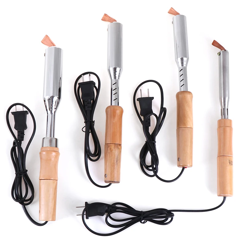 100W 150W 200W 220V Electric Soldering Iron Solder Welding Chisel Tip Wood Handle Home Tool