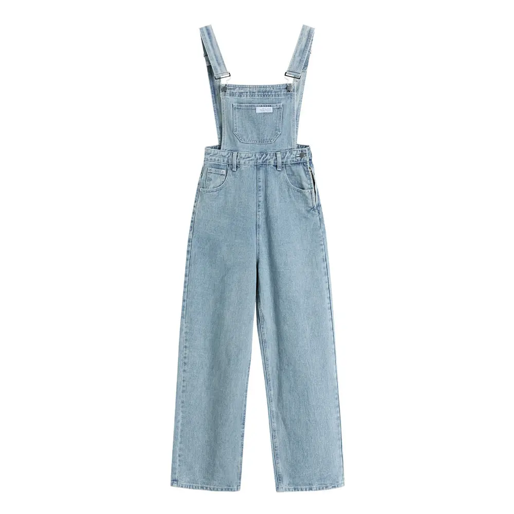 

2024 Spring/Summer New Women's Denim Camisole Jumpsuit Loose Commuting Casual High Waisted Wide Leg Jumpsuit