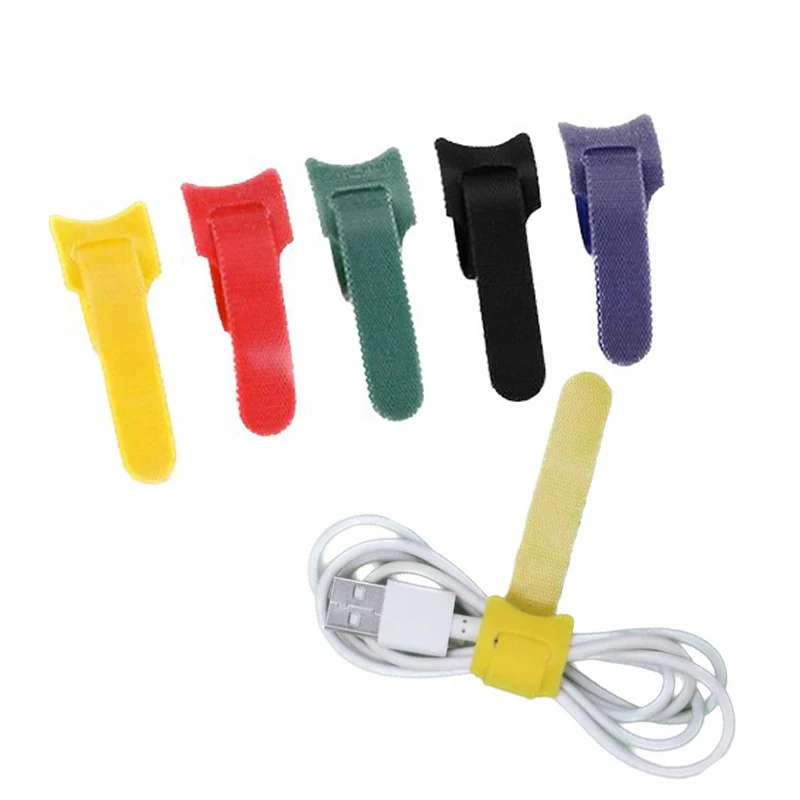 25pcs Releasable Cable Ties, Reusable Wire Management Nylon Straps for Earphones Mouse Cord Organizer Easy Release Ties