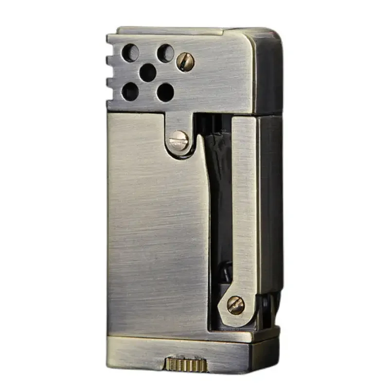 

New Machete Metal Kerosene Lighter Mechanical Press Automatic Ignition Retro Windproof Lighter Cigarettes（No Gas）