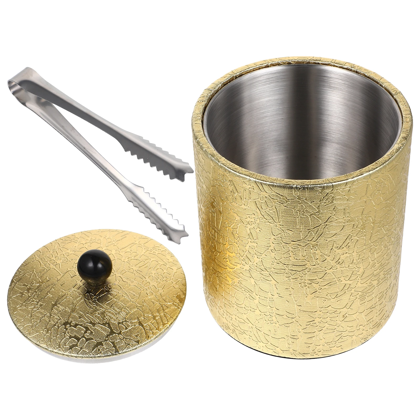 

Stainless Steel Ice Bucket Golden Cooling Drinks Beer Bottle Storage Container Banquet Bar Tool Thickened Practical