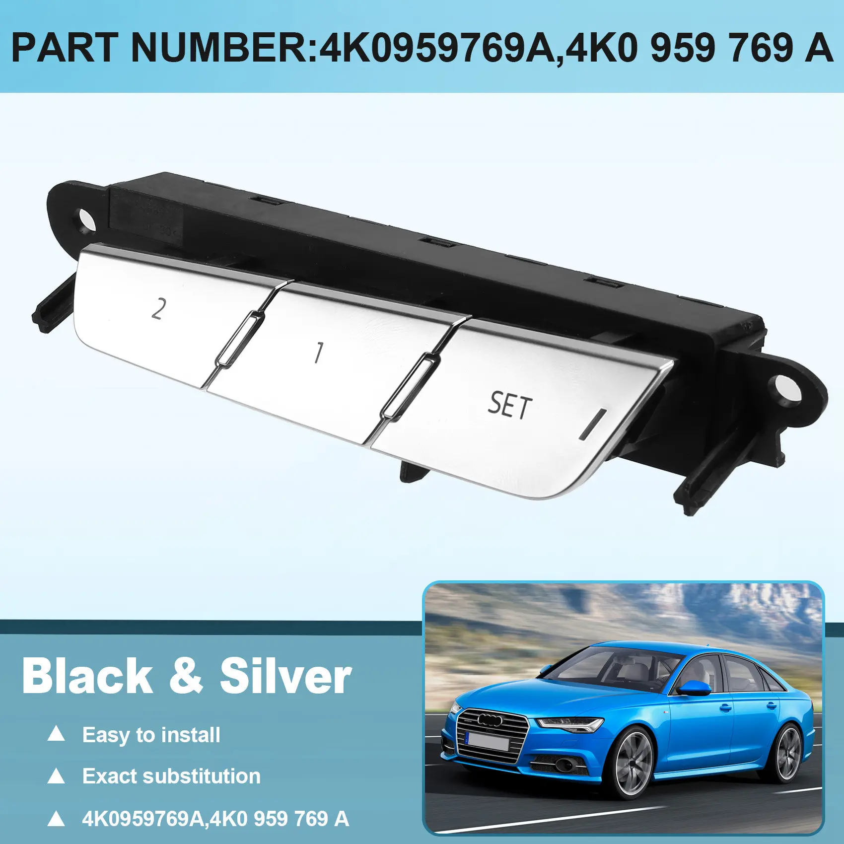 AB96-Seat หน่วยความจําปุ่มปรับสําหรับ A6 C8 A7 2019-2024 4K0959769A 4K0 959 769