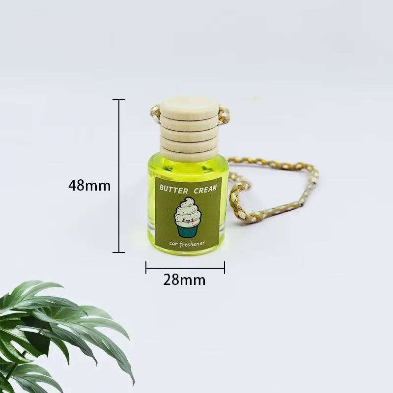 Car Perfume Pendant Air Freshener Hanging Perfume Empty Bottle Auto Interior Rearview Mirror Lace Pendant Car Decoration