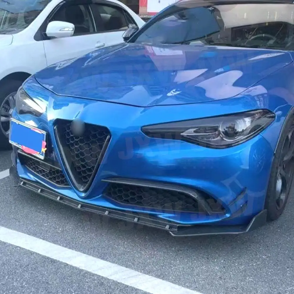 Carbon Fiber /FRP Fog Lamp Bumper Fins Bodykit Trims Decoration for Alfa Romeo Giulia 2016 2017 2018 2019 Sport/Standard Styling