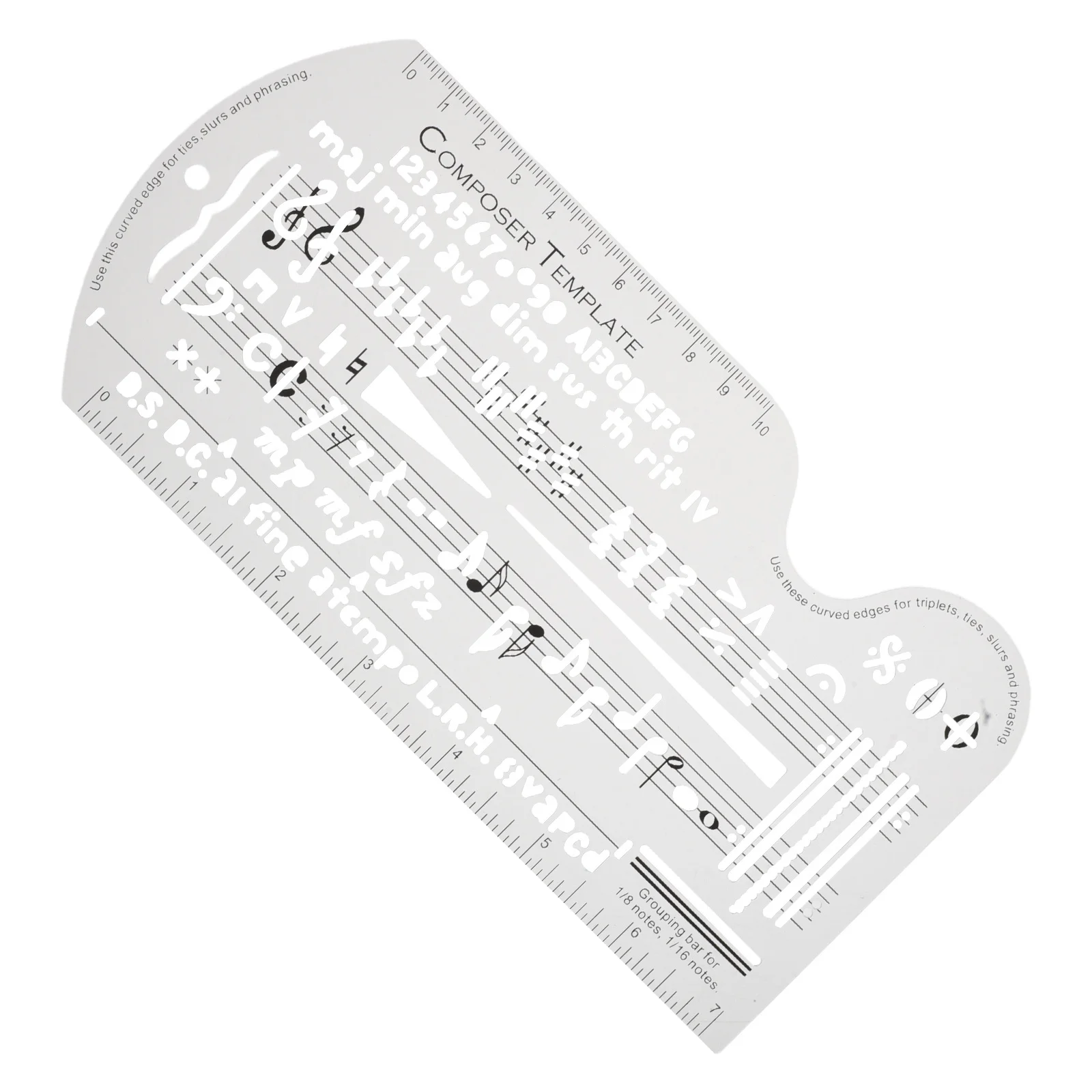 

Music Staff Notation Ruler Transparent Wear-Resistant Drawing Template For Sheet Music Composition Portable Staff Line Sketching