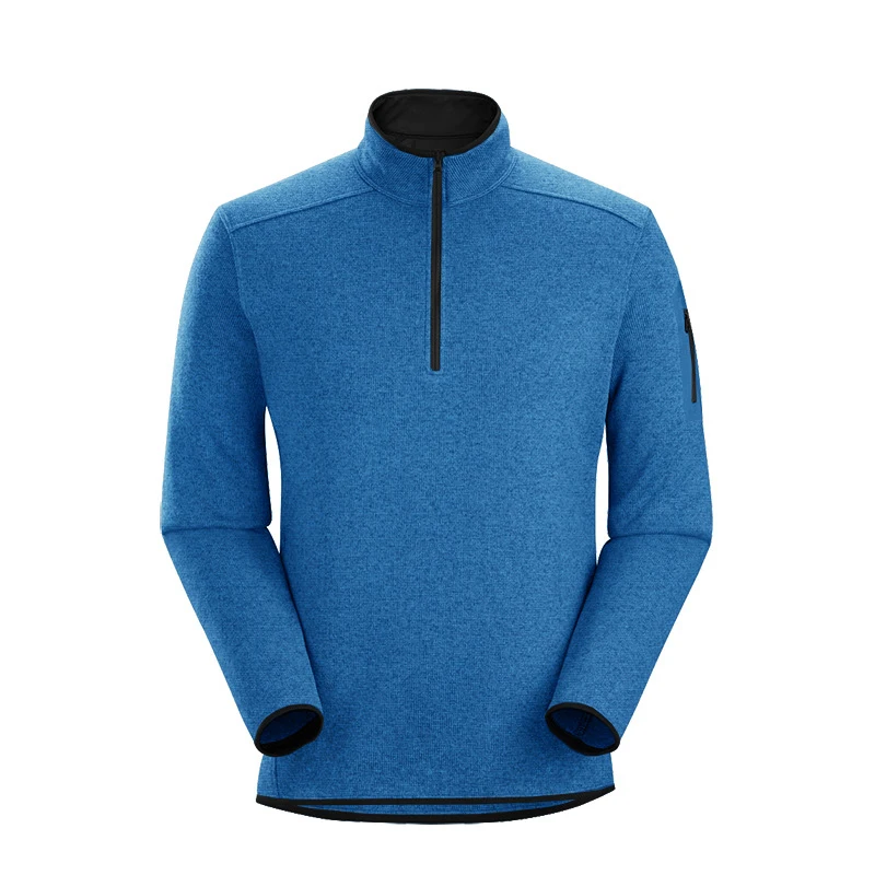 Polyester Nylon Pullover for Men, English Classic Style Base Jacket, Thick Underwear, Warm PulloverSpring and Autumn