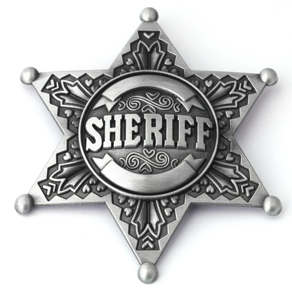 الكرتون شريف نائب الجوائز دبابيس خمر مسدس ستار الشرف دبوس شارات هالوين مجوهرات الحفلات للأطفال 48 مللي متر/1.9"