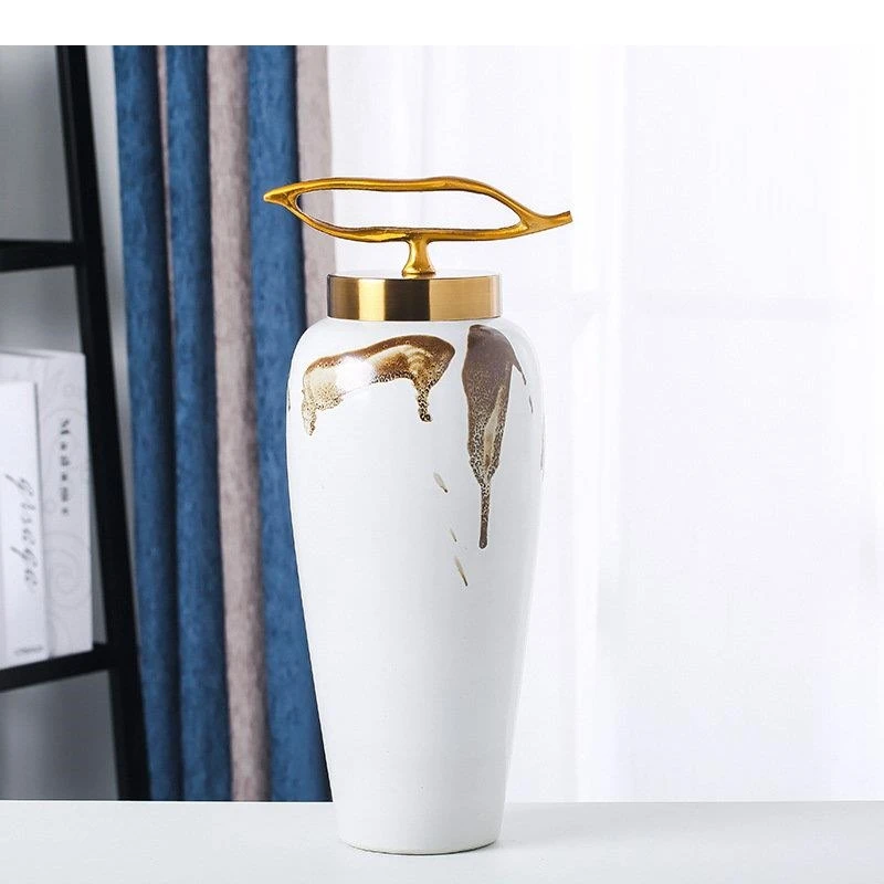 الرجعية الزخرفية السيراميك تخزين الجرار الزنجبيل جرة الحلوى يمكن علبة الشاي مكتب الديكور تشكيلة زهور ديكور المنزل خمر