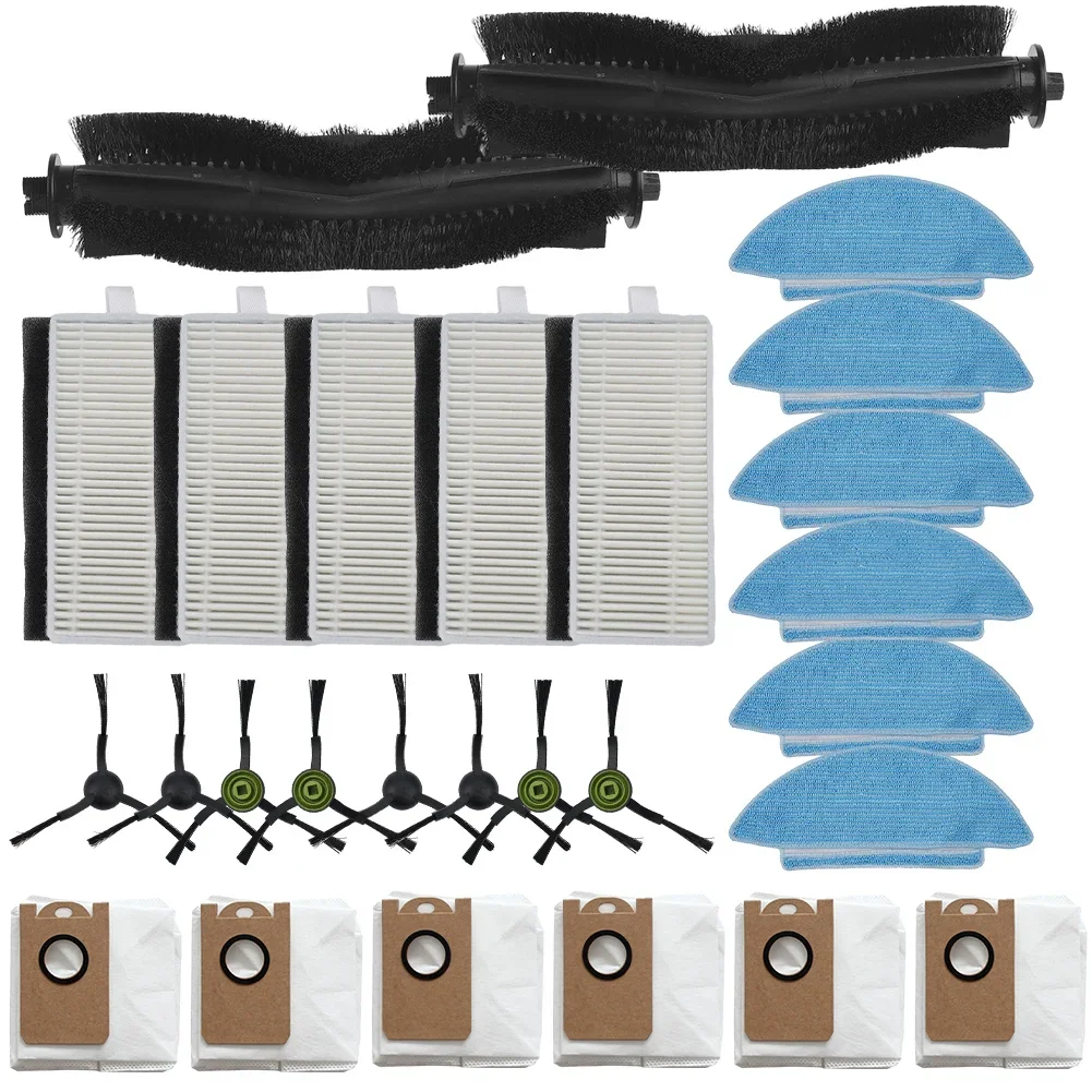 Home Main Brush Sweeper 1 Set 17Pcs/27Pcs Accessories Anti-twining Easy To Install For Conga 7490/7290 High Quality