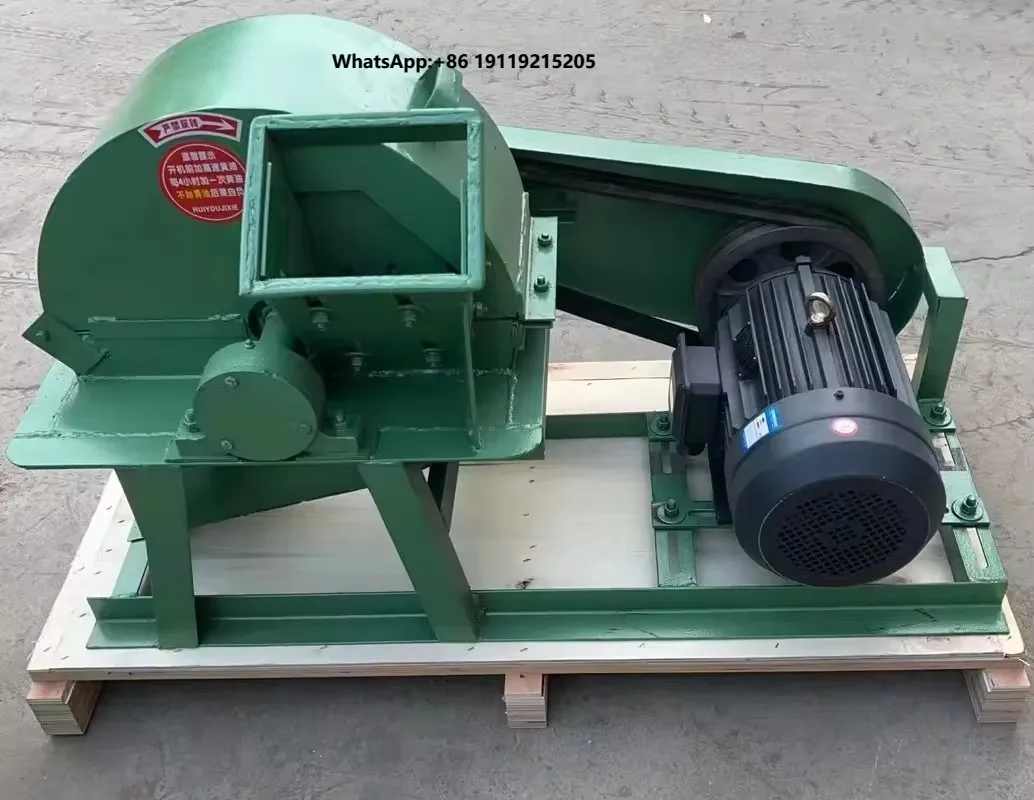 Electric Motor Wood Grinder Tree Log Crusher Chipper Garden Tree Leaf Branch Shredder with Engine