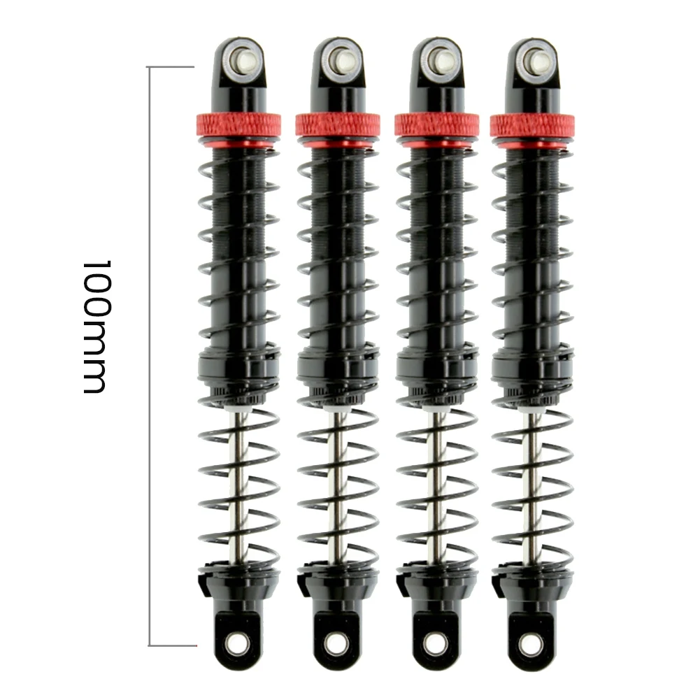 4Pcs Oil Adjustable Spring Shock Absorber Damper for 1/10 D90 SCX10 TRX4 RC Car Truck