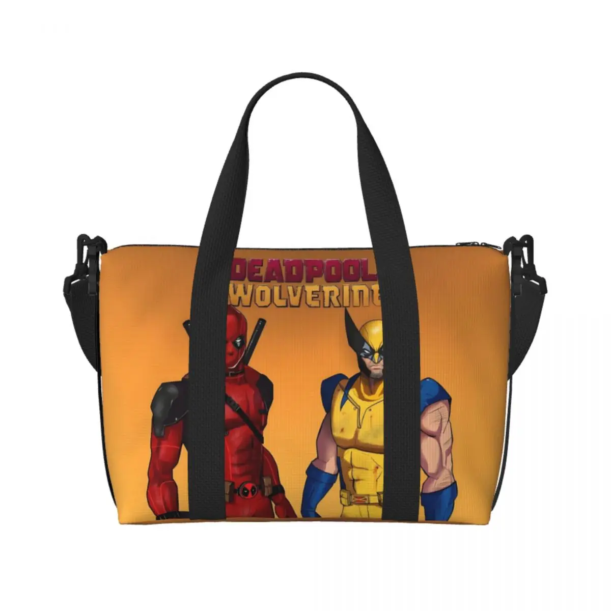 

Большая большая сумка-тоут Росомаха на заказ для женщин, винтажная аниме-мультяшная сумка-шоппер на плечо, тренажерный зал, пляжная дорожная сумка