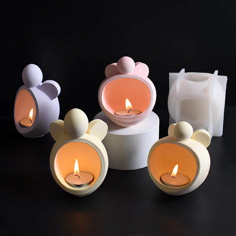 

Круглый ангел подсвечник силиконовые формы DIY домашние декоративные чайные свечи подстаканник гипсовая штукатурка бетонная форма форма смола