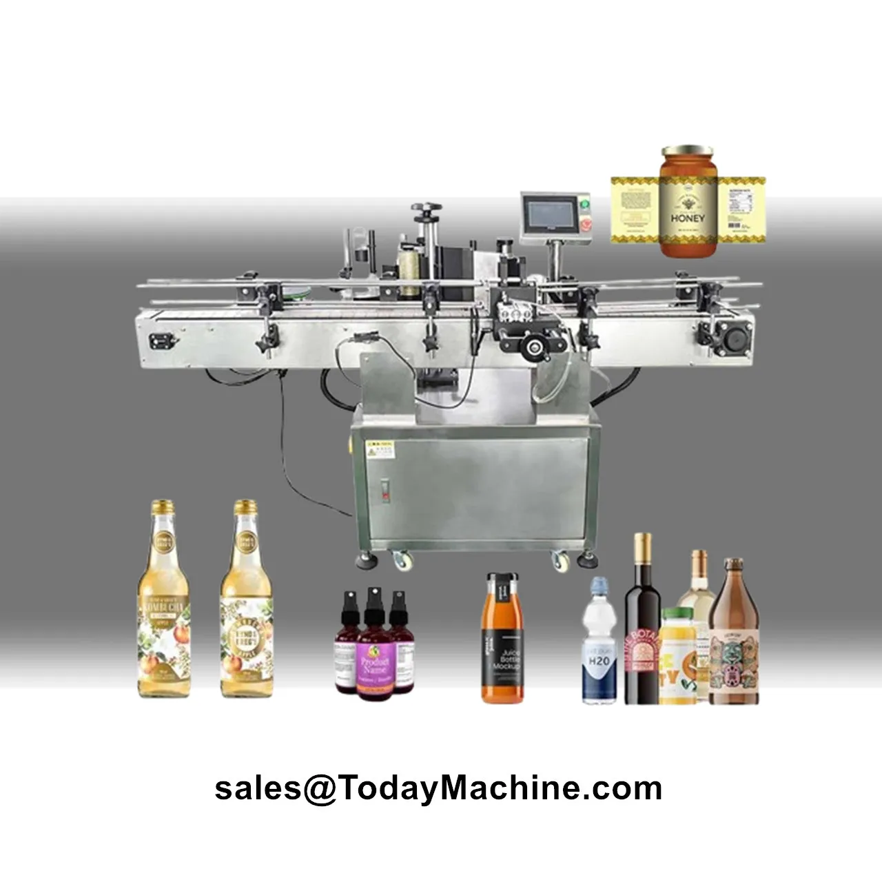 Automatic Self Adhesive Sticker Type Single Side Flat Bottle Labeling Machine
