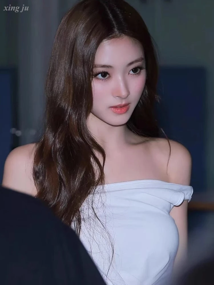 Kpop الكورية الحفل الأبيض غير النظامية خارج الكتف الرسن السراويل القمم المرأة مثير الجاز زي المغني راقصة عرض مسرحي Y2k الملابس