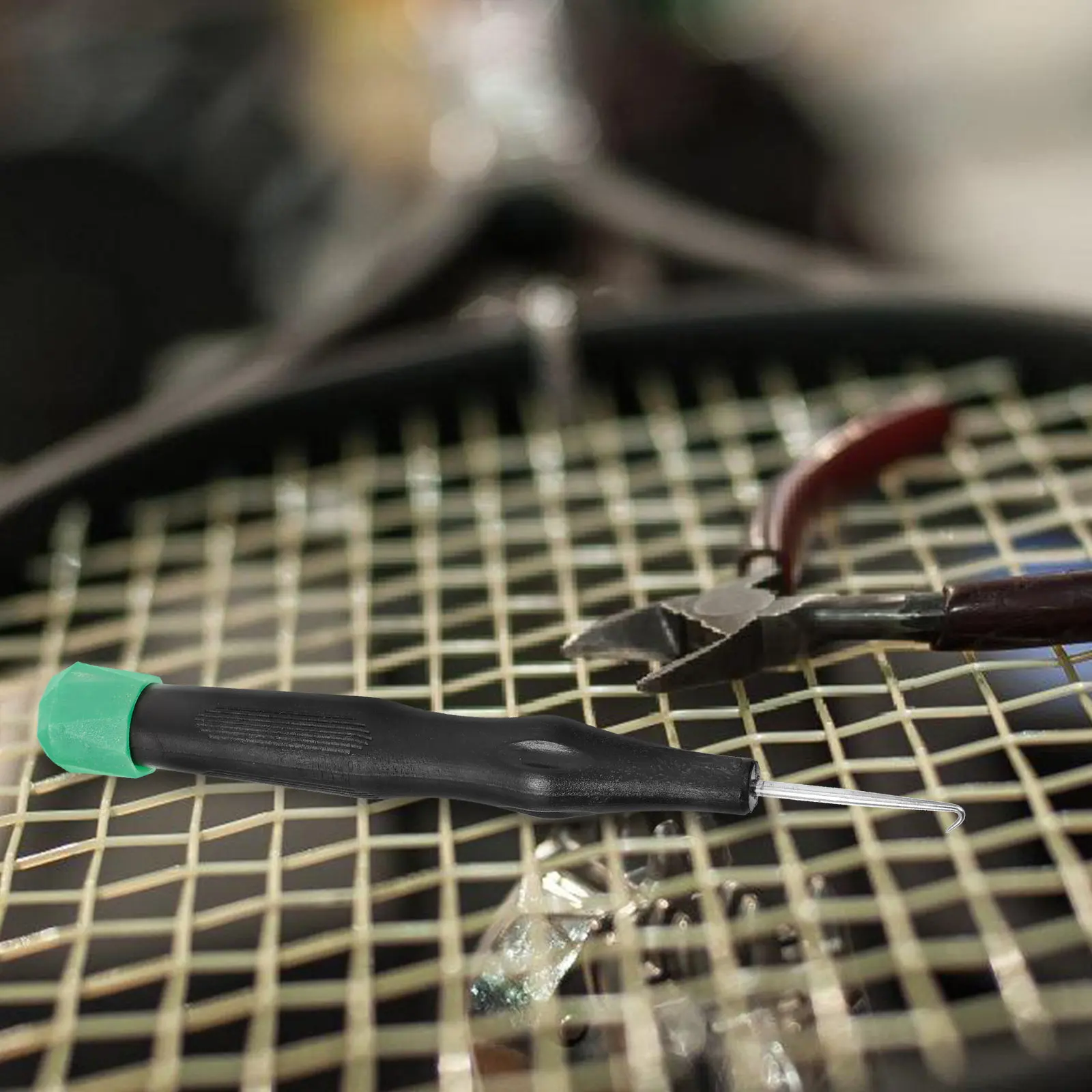 

Инструмент для натяжки струн для бадминтона и тенниса: крюк с алюминиевой рамой и пластиковой ручкой для быстрой и точной натяжки струн ракеток