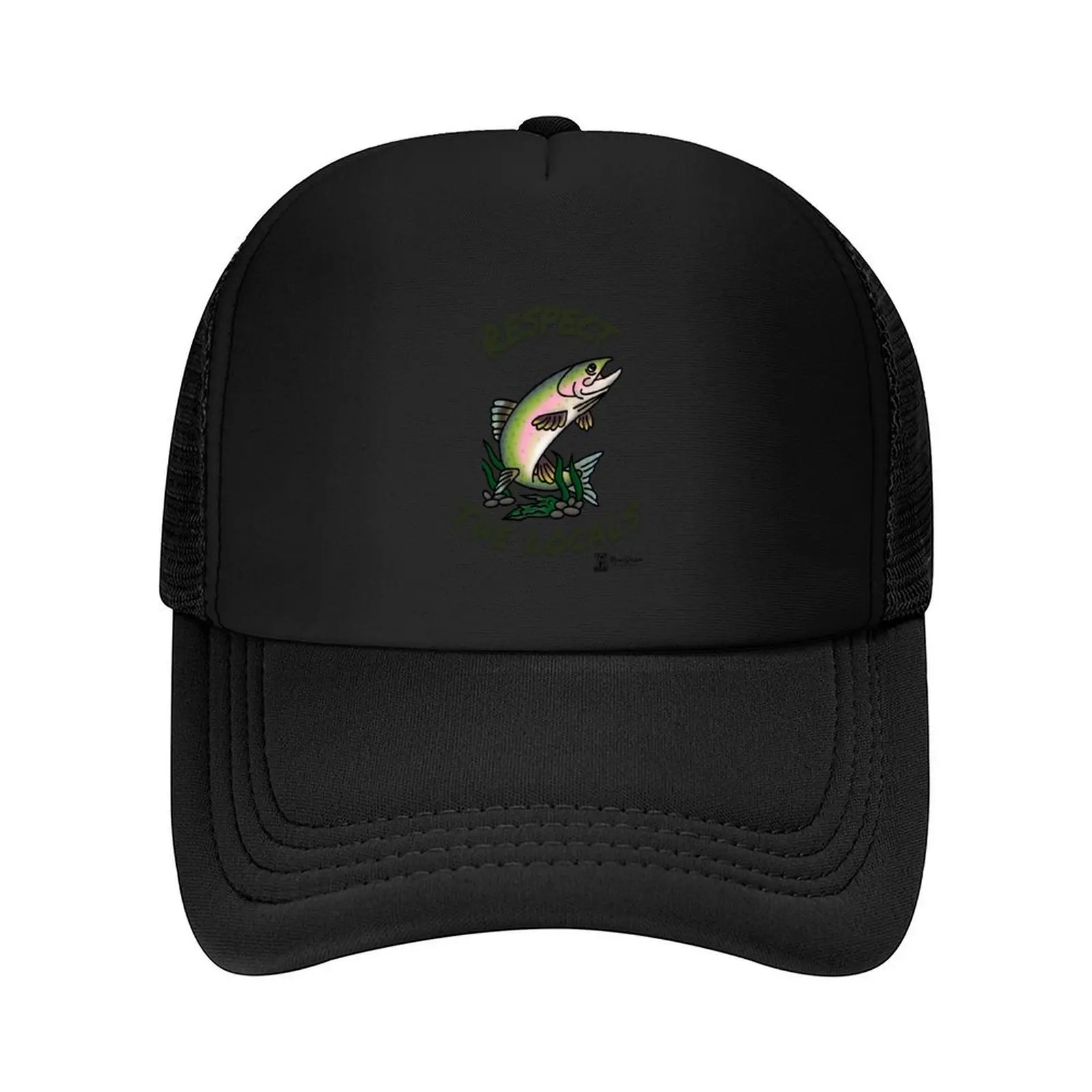 

Respect the Locals - River Raisin Watershed Council, Trout Green Baseball Cap designer cap Golf Hat Man Men Women's