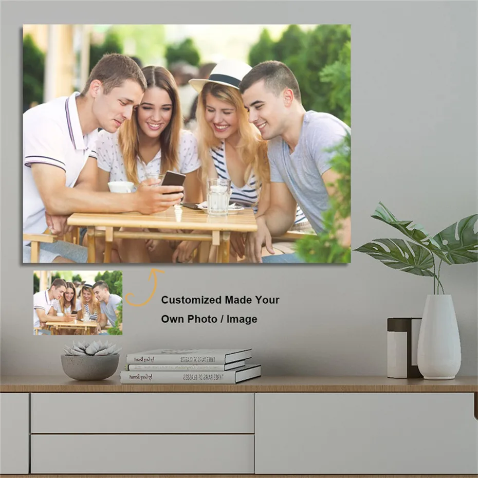 Custom Painting Anime Canvas Customise Your Picture HD Print Personalised Wall Art Room Home Decor Poster Photo Living Room