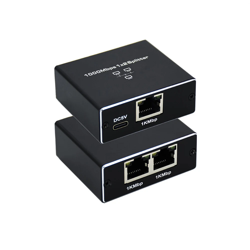 1000Mbps Ethernet Splitter Adapter LAN Extender RJ45 1to3 Network 1-in 3-out Works Simultaneously For TV Computer Router Switch