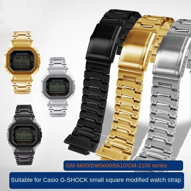 For Casio GW-B5600 DW5600/M5610/GMW-B5000/GA2100/GM-2100 GM5600 Stainless Steel watchband watch band metal men's strap Bracelet