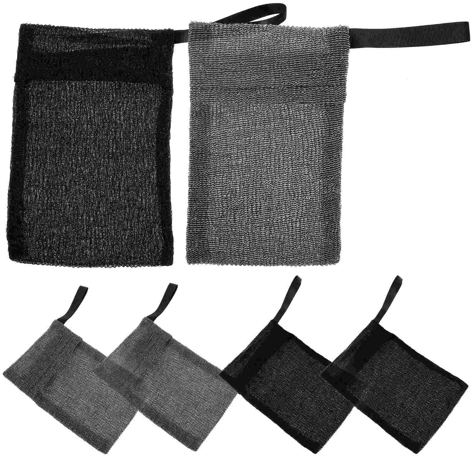 6-delige zeepzak Shampoo Bar Pouch voor douche Exfoliërende houder Opslag Badbal/Baddoekje/Badbloem