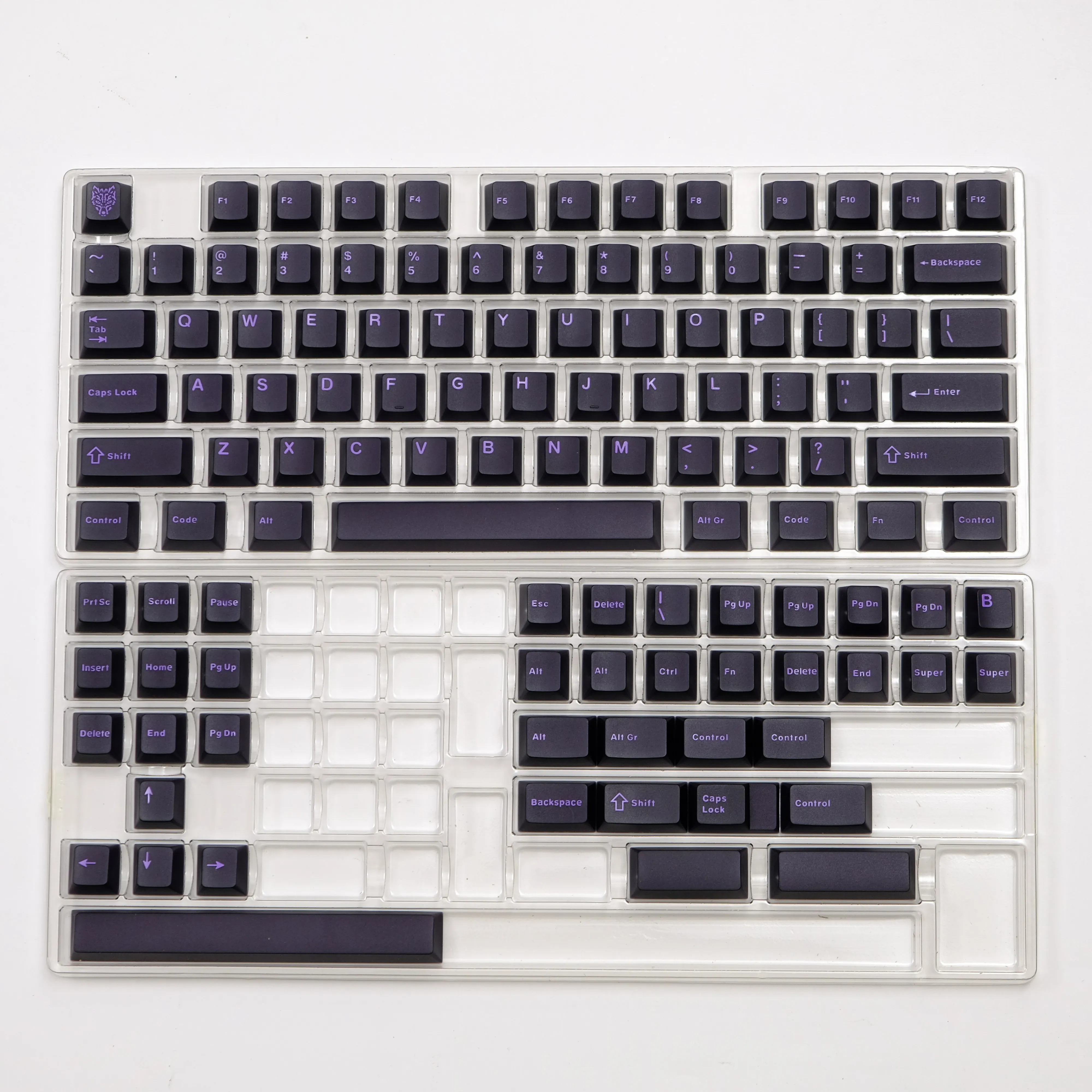 ABS Purple Semi-Transparent Series Keycaps 114 keys Keycaps Cherry Profile for Mechanical Keyboard Cherry MX Switches