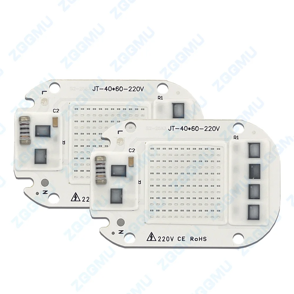AC110V 220V 20W 30W 50W Driver-Free Red, Blue And Green Full Band Pink COB Surface Light Source 220V High Voltage LED Lamp Beads