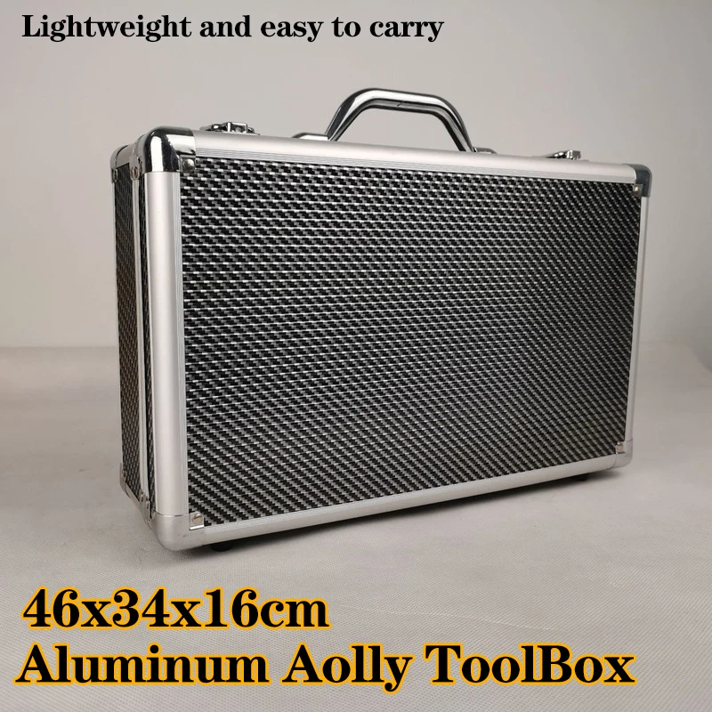 Toolbox Large Portable Display Box Aluminum Safety Equipment Tool Box Aviation Suitcase Alminium Storage Box Case with Foam