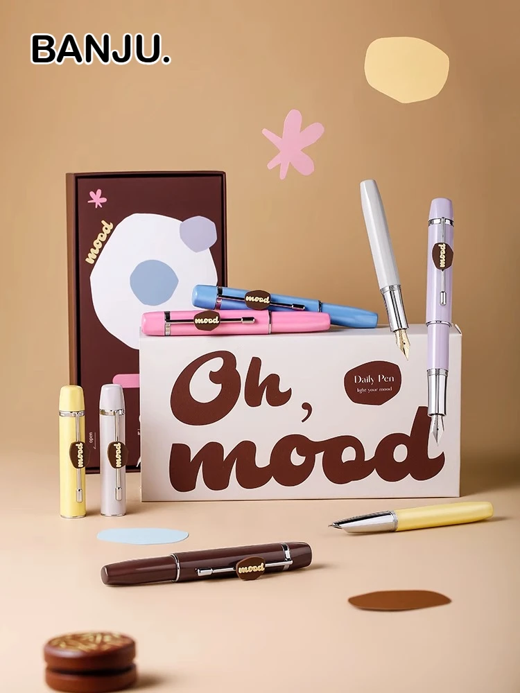 

Карманная перьевая ручка серии BANJU Mule, портативная ручка для письма с гладкими чернилами, легкие офисные школьные принадлежности, канцелярские принадлежности
