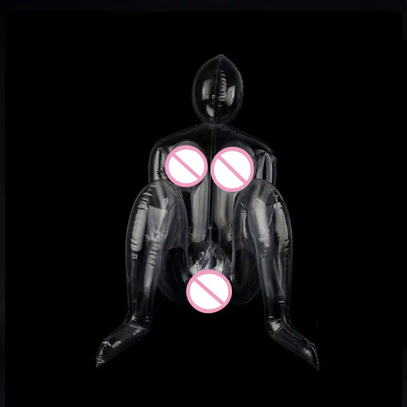 Inflatable Doll Male Transparent Leather M Legs Painted Leather Doll Inflatable Cannon Holder Adult Erotica Male Masturbator