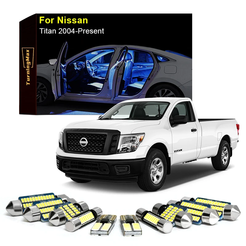 

Canbus Interior Lighting LED Bulbs Kit Package For Nissan Titan 2004-Now Trunk Dome Reading Lights Indoor Lamps Car Accessories