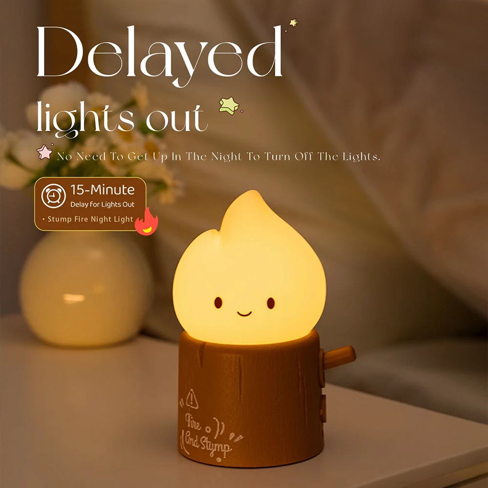 مصباح ليلي لإشعال النار قابل لإعادة الشحن، مصباح سيليكون شبح الهالوين، يعتم بجانب المصباح مع سطوع 3 مستويات