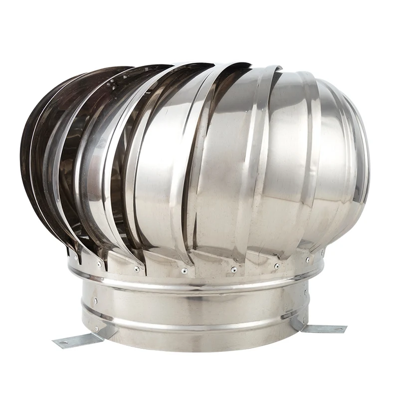 304 Stainless Steel Roof Ventilator Wind Turbine Vent Flue Cover Vent Top Exhaust For Home Hotel Restaurant Accessories