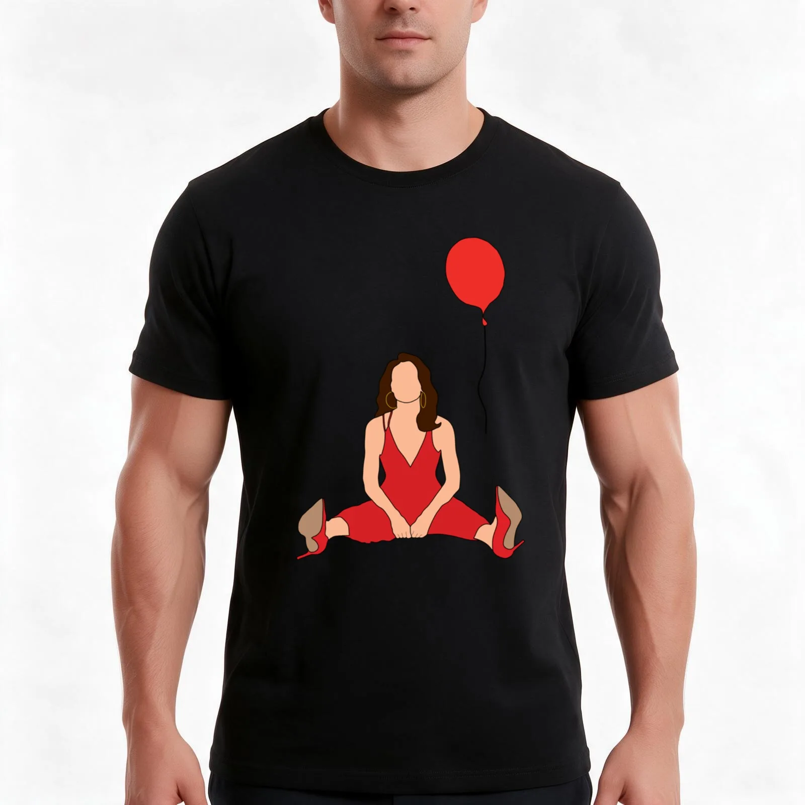 Company Bobbie T-Shirt, Summer Casual Cotton Tee, Oversized Streetwear Tops, Vintage Graphic Print, Loose Fit Short Sleeve