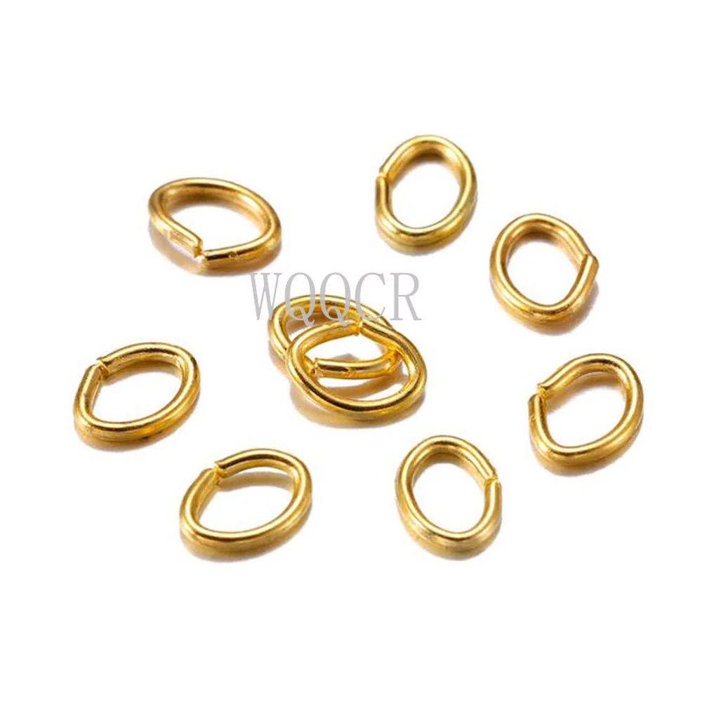 100-1000pcs Oval Golden/Silver Jump Rings & Split Rings Connectors for Diy Jewelry Making Bracelet Necklace Findings 4X5MM