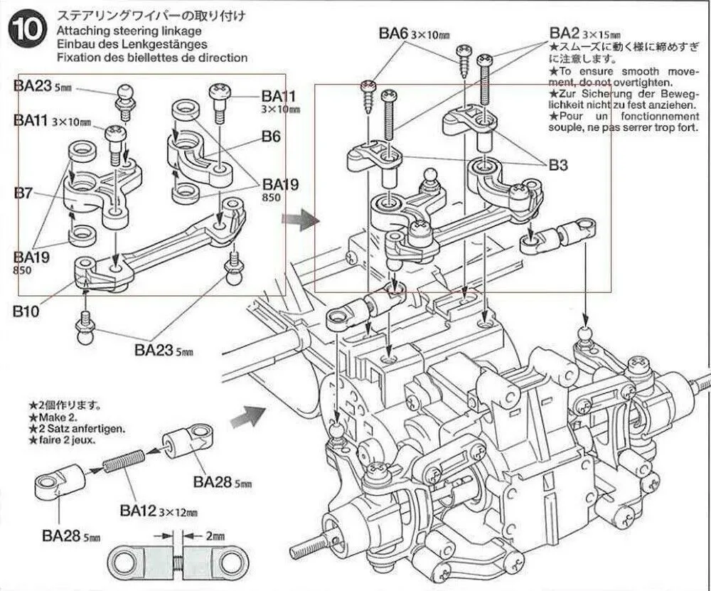 Excellent-RC Auto Upgrade Lenkset Kit für Tamiya M05 M06, M-05Pro, M-06Pro RC Auto Upgrade Zubehör