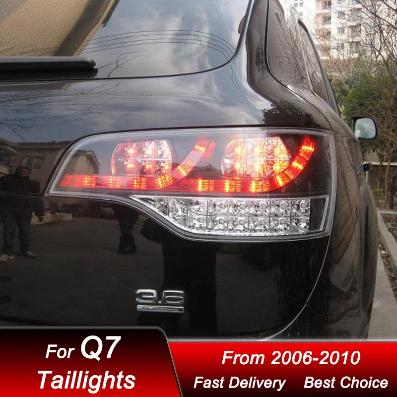 

Поп-стайлинг автомобиля Задние фонари для Audi Q7 2006-2009 Новый стиль Полный светодиодный задний фонарь Динамический указатель поворота Задний фонарь в сборе