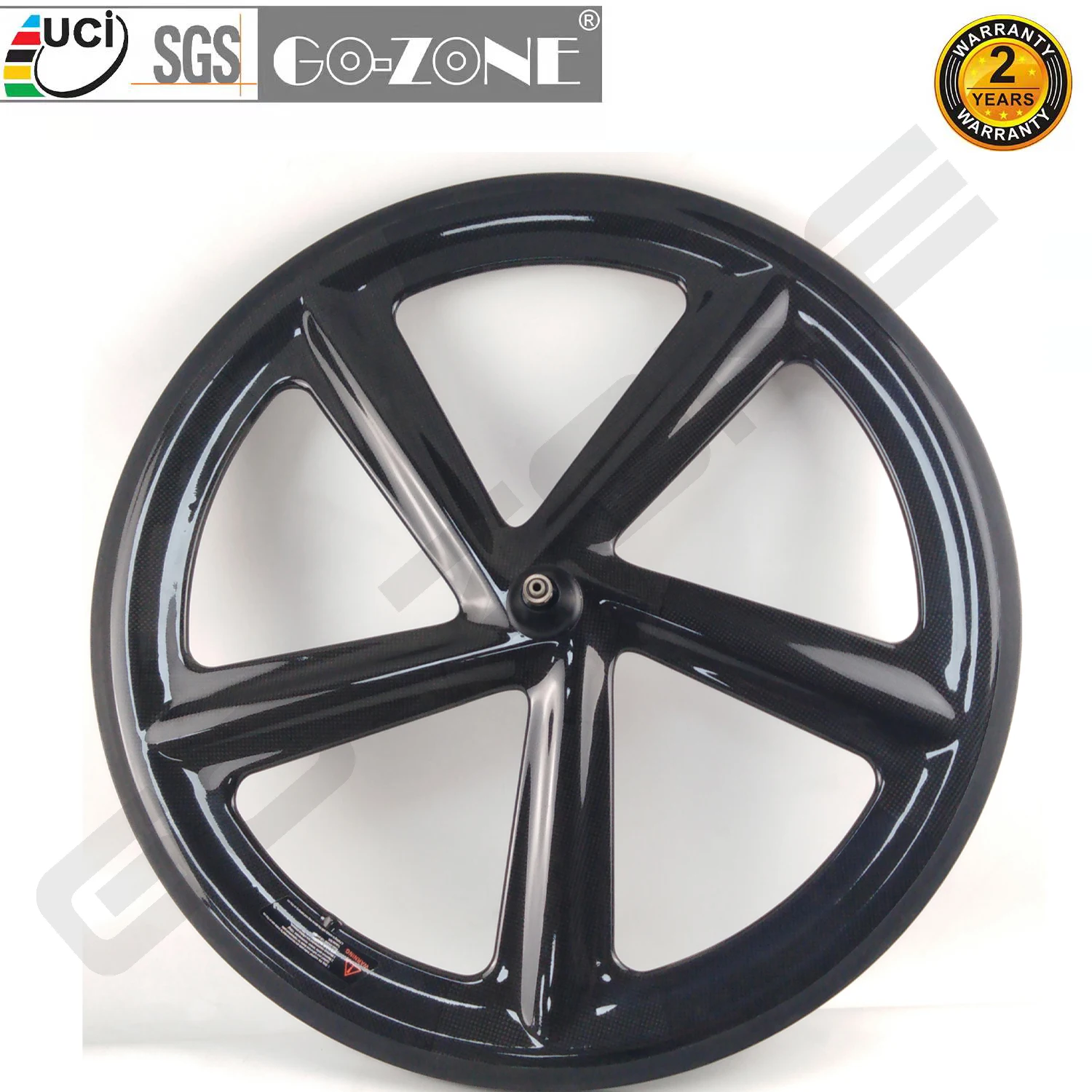 

700c Carbon Road 5 spoke wheel Rim Brake 23mm Width 66mm Height Clincher Road / Track Fixed Gear V Brake Wheels