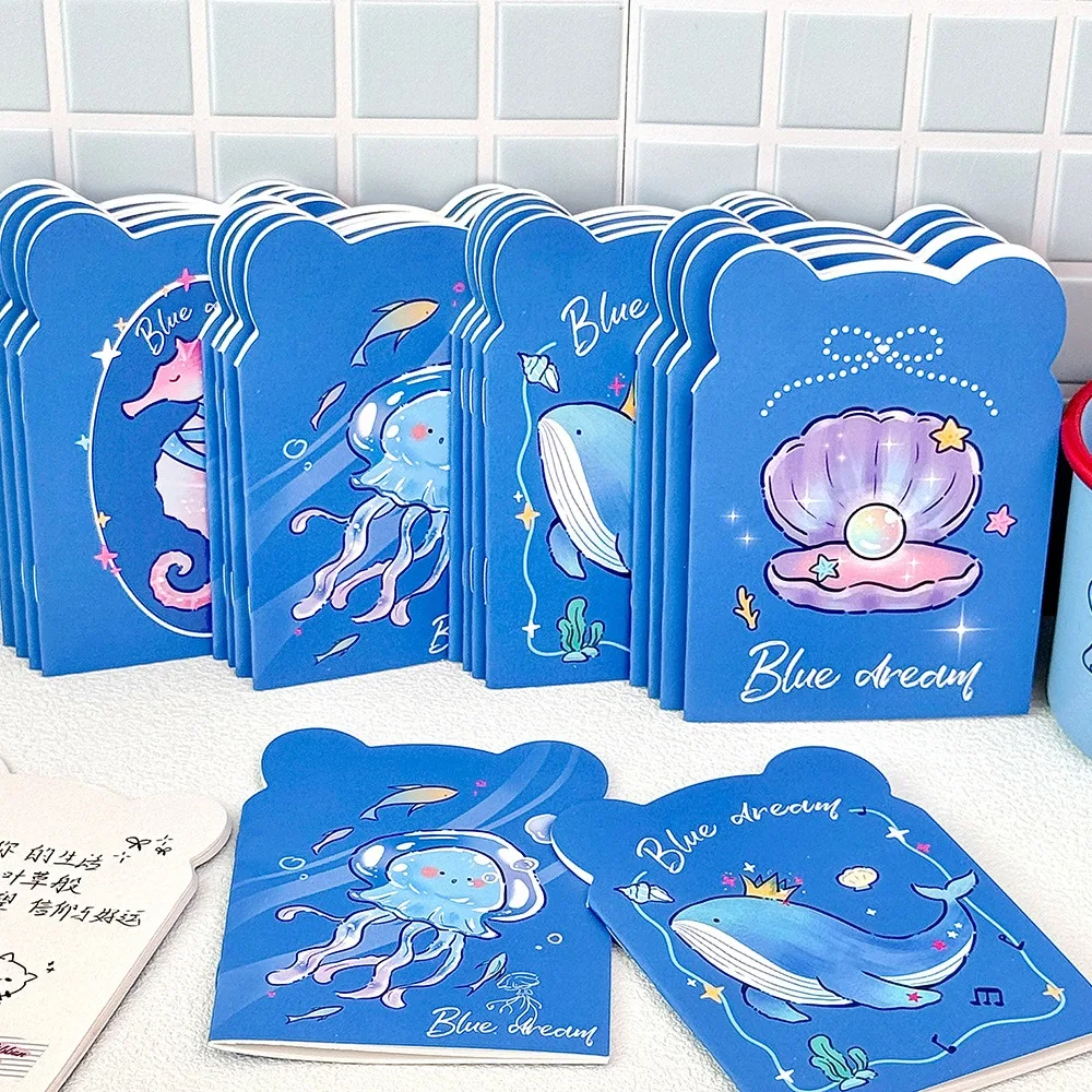 Marine Animal Cartoon Notebook Blank Mini Notepad for Kids Portable Student Reward Journal