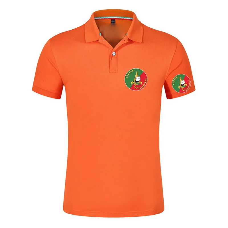 2026 French Foreign Legion Logo Hot Sale Men's Summer Casual Breathable Comfortable Polo Shirt Solid Color High Quality T-Shirt