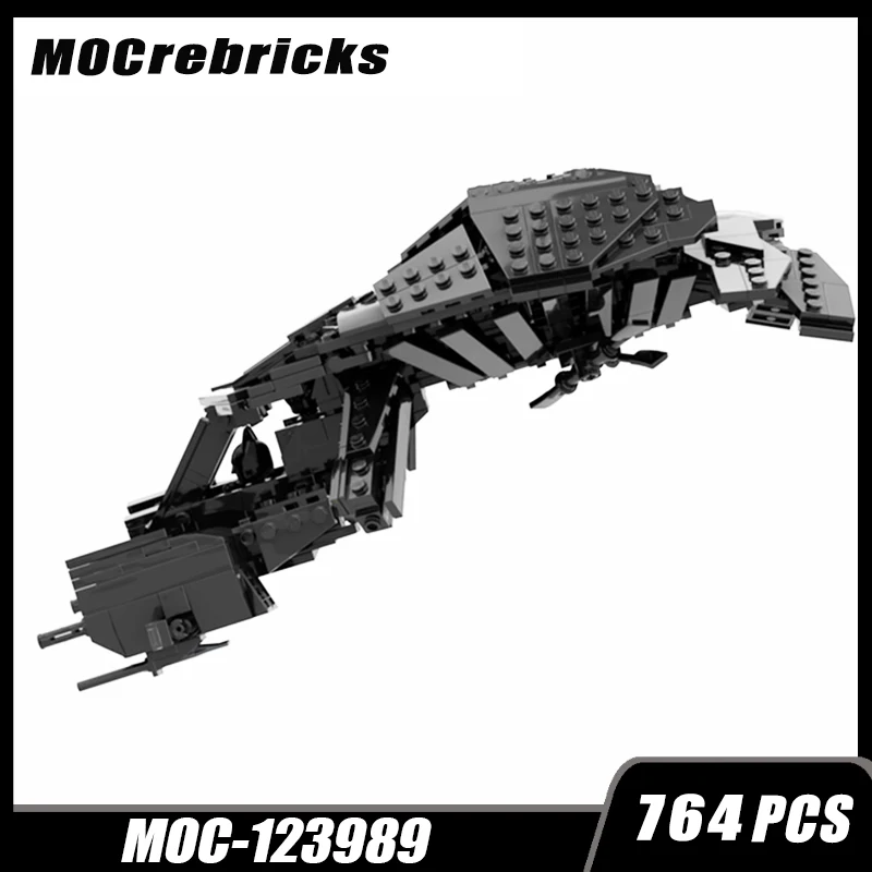 MOC-123989 Space Movies Black Batwing Bricks Collector Series Originality Education Model DIY Assembly Puzzle Toys Kid Gift Sets