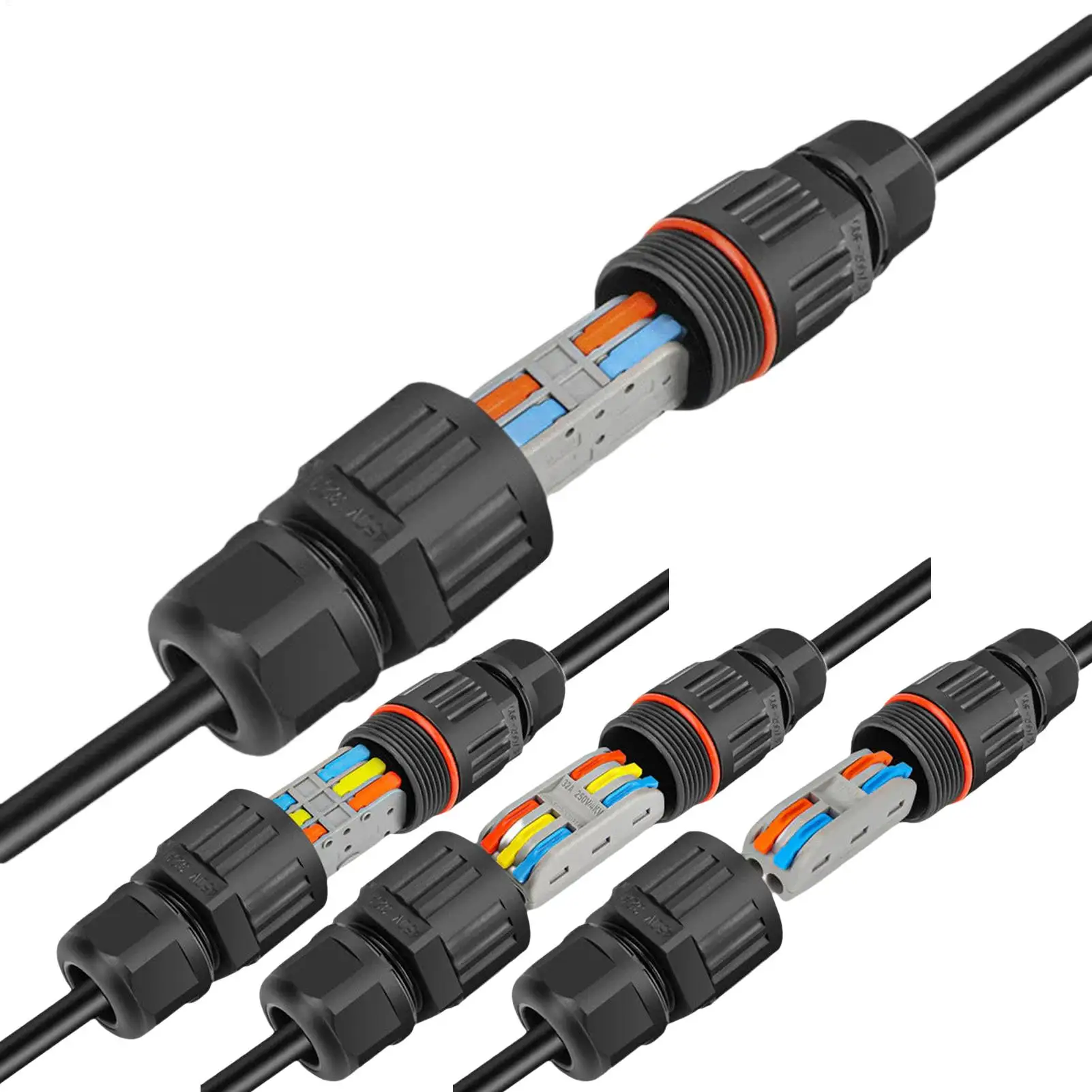 IP68 Waterproof Joint Wire Quick Connection Connector 2/3 Pin Solder Less LED Lamp Wiring Outdoor Rainproof Terminal
